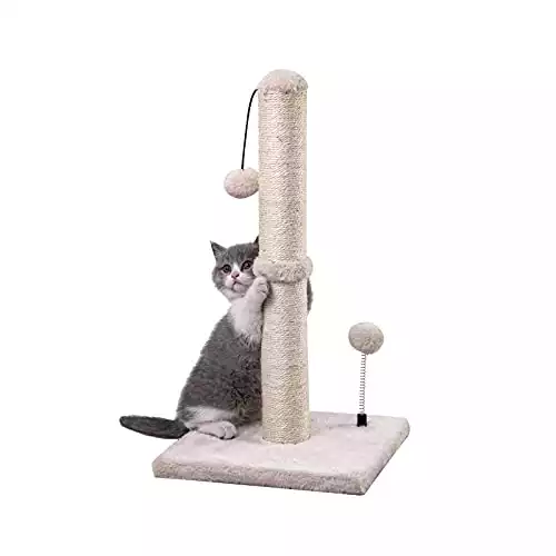 MECOOL Basics 22in Cat Scratcher with Hanging Ball
