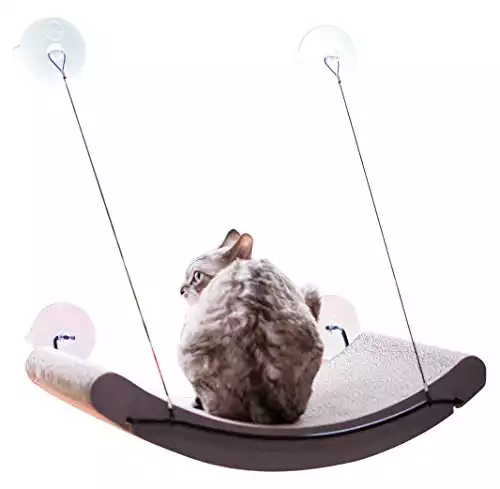 K&H Pet Products EZ Mount Scratcher Kitty Sill Cradle Tan 11″ x 20″ x 2″