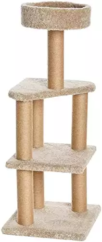 AmazonBasics Large Cat Condo Tree Tower with Scratching Post
