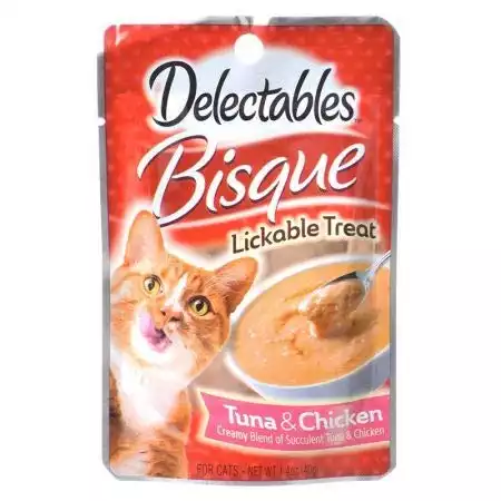 Hartz Delectables Bisque Lickable Treat for Cats Tuna Chicken (1.4 oz)