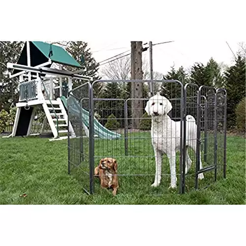 Iconic Pet Heavy Duty Rectangle Tube Pet Training Kennel Crate, 40″ Height perfect for indoor or outdoor use