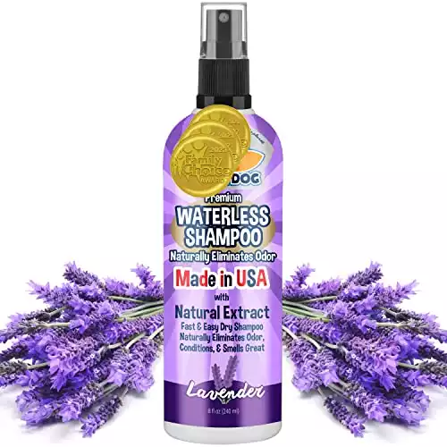 Bodhi Bliss Dry Pet Shampoo: Lavender Freshness, No Rinse!