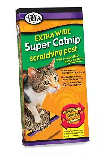 Four Paws Super Catnip Extra Wide Cat Scratching Post