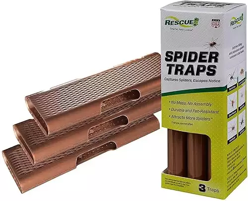 Spider Shield: Multi-Species Trap – Catches Brown Recluse, Black Widows & More – 3 Pack