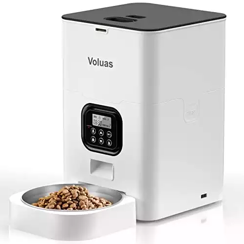 VOLUAS Automatic Cat Feeder - Timed Pet Feeder for Cats