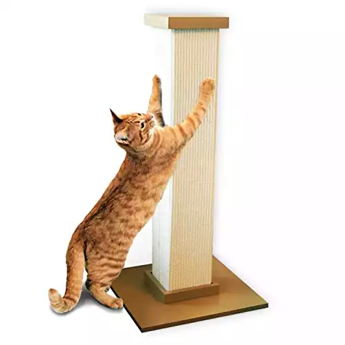 SmartCat Ultimate Scratching Post – Beige, Large 32 Inch Tower
